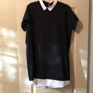 Black dress with collar